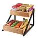 Cal-Mil 3448-99 Madera Merchandiser Rack, 16.5"W X 15.5"D X 12"H, 2-Tier (2) Removable Trays 1 image