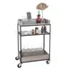 Cal-Mil 3461-110 Aspen Beverage Cart, 16x27x41, 3-Tier, Reclaimed Wood, Gray, Black Powder-Coated Metal Frame 2 image