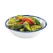 Cal-Mil 3467-4-15 Bowl, 4.5" Dia., X 1.25"H Round, White Melamine With Blue Rim 1 image