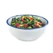 Cal-Mil 3467-5-15 Bowl, 5.5" Dia., Round, White Melamine With Blue Rim 1 image