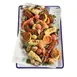 Cal-Mil 3472-15 Serving Tray, 12"W x 18"D, Rectangular, Two Tone White Melamine Blue 1 image