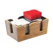 Cal-Mil 3499-60 Bar Organizer Caddy, 10-3/4" W x 7" D x 4-3/4" H, Three Section Bamboo Wood Design 1 image
