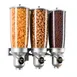Cal-Mil 3518-3-39FF Wall-Mount Cereal Dispenser, 3 x 5L Cylinders, Platinum, 18½"W x 6¾"D x 19¾"H 1 image