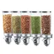 Cal-Mil 3518-5-39FF Wall-Mount Cereal Dispenser, 5x5-L Cylinders, 40W x 6½D x 19¾H, Platinum Finish 1 image