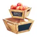 Cal-Mil 3593-10-99 Madera Bowl, 10"W X 10"D X 5"H, Square, Chalkboard Sign 1 image