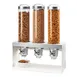 Cal-Mil 3598-3-55 Cereal Dispenser, 3 × 4-L Cylinders, 20½"W×7¼"D×27"H, Metal Frame, Steel Base 1 image