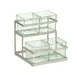 Cal-Mil 3604-39 Compartment Tray, Silver Plastic, 11"W x 10.5"D x 11.5"H, Coffee/Tea/Condiment Jars 2 image