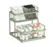 Cal-Mil 3604-39 Compartment Tray, Silver Plastic, 11"W x 10.5"D x 11.5"H, Coffee/Tea/Condiment Jars 1 image