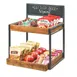 Cal-Mil 3607-13 Merchandiser, 15"W X 14"D X 19"H, 2-Tier, With Chalkboard Sign 1 image