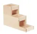 Cal-Mil 3612-71 3 Jar Display, 5.25"W X 14.5"D X 12.5"H, Stair Step, Includes (3) Glass Jars 1 image