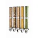 Cal-Mil 3618-5-39FF Wall‑Mount Cereal Dispenser, 5 × 9‑L Plastic Cylinders, 31W x 6½D x 38H 1 image