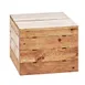 Cal-Mil 3628-10-99 Madera Crate Riser, 12"W X 12"D X 10"H, Square Slotted For Brackets 1 image
