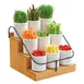 Cal-Mil 3638-60 Condiment Station, 14.5"W X 13"D X 12.25"H, 3-Tiers, Black Wire Frame 1 image