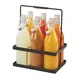 Cal-Mil 3660-13 Condiment Caddy Six 34-oz Glass Pitchers, 11" W x 7-1/2" D x 14" H, Black Metal Frame 2 image