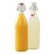 Cal-Mil 3674-34 Bottle, 34 oz. capacity, 3.25" dia. x 12.5"H, Rubber Seal, Clear Glass, Non-Tempered 1 image