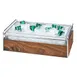 Cal-Mil 3702-12-49 Ice Housing, 13.5"W x 21.75"D x 7.25"H, Wood Frame, Chrome, Polycarbonate Pan 1 image