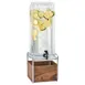 Cal-Mil 3703-3-49 3-Gallon Dispenser, 8-1/4"W x 10"D x 24"H, Walnut Base, Ice Chamber, Spigot 1 image