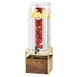 Cal-Mil 3703-3INF-46 3‑Gallon Dispenser, Single, Walnut/Brass Base, Lid & Spigot, 8¼×10×24 in 1 image