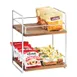 Cal-Mil 3704-2-49 Mid-Century Merchandiser, 13"W X 12"D X 16.5"H, 2-Tier (2) Adjustable Wood Shelves 1 image