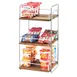 Cal-Mil 3704-3-49 Mid-Century Merchandiser, 13"W X 12"D X 26"H, 3-Tier (3) Adjustable Wood Shelves 1 image