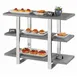Cal-Mil 3708-83 Ashwood Frame Riser, 32"W X 13.75"D X 25"H (3) Tier, Rectangular 1 image