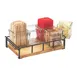 Cal-Mil 3713-99 Madera Jar Organizer, 13.5"W X 8.5"D X 5"H, Rectangular (6) 4" X 4" Glass Jars 1 image