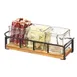 Cal-Mil 3714-99 Madera Jar Organizer, 13.5"W X 4.5"D X 4.75"H, Rectangular (3) 4" X 4" Glass Jars 2 image