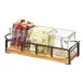 Cal-Mil 3714-99 Madera Jar Organizer, 13.5"W X 4.5"D X 4.75"H, Rectangular (3) 4" X 4" Glass Jars 1 image