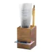 Cal-Mil 3734-99 Madera Restaurant Cardholder, 2.75"W x 2.75"D x 4"H, Square, Rustic Pine, BPA Free 1 image