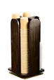 Cal-Mil 378-112 Revolving Cup & Lid Organizer, Dark Stained Oak Wood, 8" x 8" x 18-1/4" 2 image