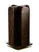 Cal-Mil 378-112 Revolving Cup & Lid Organizer, Dark Stained Oak Wood, 8" x 8" x 18-1/4" 1 image