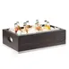 Cal-Mil 3800-12-87 Ice Housing, 21.25"W x 13.25"D x 7"H, Ash Gray Oak, Poly Pan & Liner, BPA‑Free 1 image
