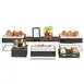 Cal-Mil 3805-87 Cinderwood Jar Holder Tray, 12.75"W X 9"D X 5-1/8"H, Rectangular (6) Glass Jars Included 2 image