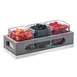 Cal-Mil 3806-83 Ashwood Jar Display, 12.75"W X 5"D X 4.5"H (3) 4"W X 4"D X 4"H Glass Jars, Rectangular 2 image