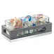 Cal-Mil 3806-83 Ashwood Jar Display, 12.75"W X 5"D X 4.5"H (3) 4"W X 4"D X 4"H Glass Jars, Rectangular 1 image