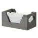 Cal-Mil 3810-83 Ashwood Napkin Holder, 4" W x 8" H, Geometric Cutouts, Oak Wood, Gray Wash 1 image
