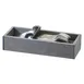 Cal-Mil 3819-83 Ashwood 2-Compartment Flatware Organizer, 15"W x 6"D x 3"H, Oak Wood, Gray Wash Finish 1 image