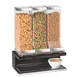 Cal-Mil 3823-87 Countertop Cereal Dispenser 17.5"W x 9.5"D x 24"H, Wood Base, Gray, 3 Bins, BPA‑Free 1 image