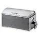 Cal-Mil 3828-83 Oak Chafing Dish, 8-Quart, 22x14x13.5", Steel Hinged Lid, Gray, Windguard & Drawer 1 image