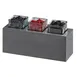 Cal-Mil 3836-3-83 Ashwood Action Station Jar Unit, 15.75"W X 5.5"D X 8.75"H, Rectangular 1 image