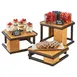 Cal-Mil 3902-3-84 Sierra Display Riser, 12"W X 12"D X 3.25"H, Square, Rustic Pine 2 image