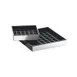 Cal-Mil 391-010 Drip Tray – Square 6" W x 6" D x 1" H Plastic, Black with Silver Trim, Service 1 image