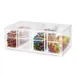 Cal-Mil 393 Topping Drawer Dispenser, 13"W x 8"D x 5"H, Clear BPA‑Free Plastic, 4 Notched Drawers 1 image