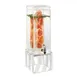 Cal-Mil 4102-3INF-15 3-Gallon Dispenser, White Acrylic/Wire, 8"W x 8"D x 25"H, Spigot, BPA-Free 1 image