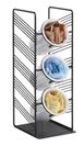 Cal-Mil 4105-13 Portland Cylinder Display, 6-3/4"W x 7-3/4"D x 19"H, 3 Compartments, Wire, Black 2 image