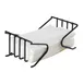 Cal-Mil 4314-13 Napkin Holder – Rectangular 8" W x 4" H Tabletop, Black Powder‑Coated Wire 1 image