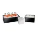 Cal-Mil 475-10-13 Ice Housing, Rectangular, 10" W x 12" D x 7" H, Black Melamine, Polycarbonate Pan 1 image