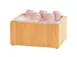 Cal-Mil 475-10-60 Ice Display Housing, 10"W x 12"D x 6.5"H Bamboo Frame, Polycarbonate Pan, BPA‑Free 1 image