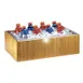 Cal-Mil 475-12-60 Ice Housing, Rectangular 12" W x 20" D x 6.5" H, Bamboo Frame, Polycarbonate Pan 1 image