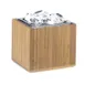 Cal-Mil 475-6-60 Ice Housing, 6" W x 7" D x 6.5" H Bamboo Wood Frame, Removable Pan, BPA‑Free 1 image